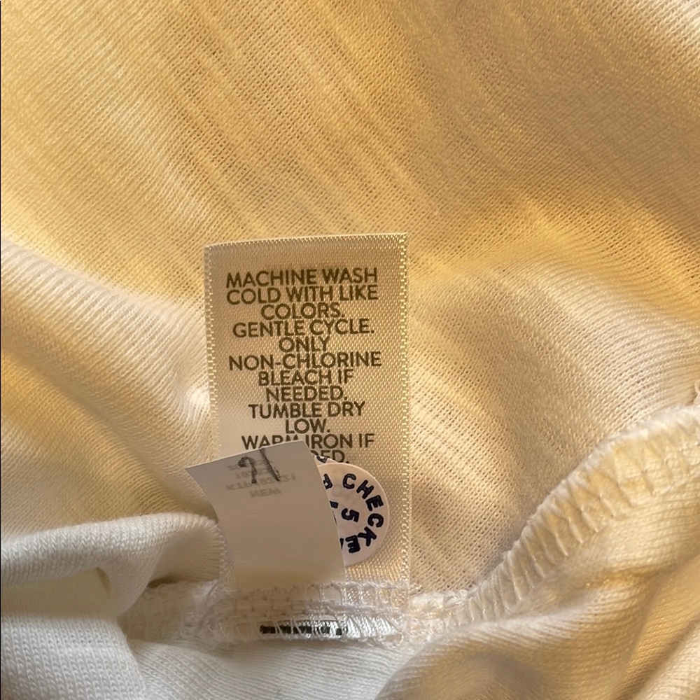 NWOT J. Jill White Pima Scoop-Neck Elbow-Sleeve Tee - Picture 7 of 7